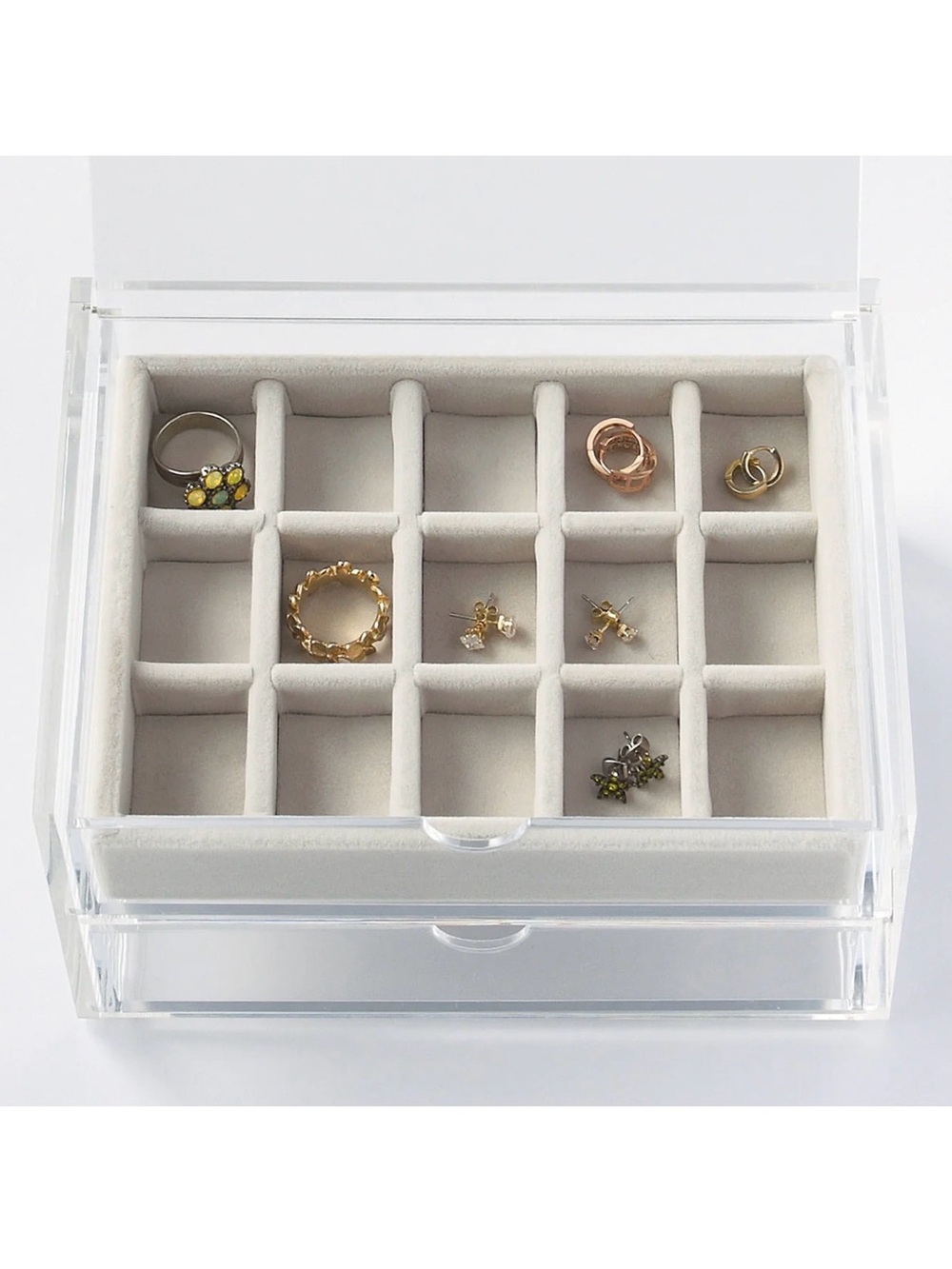 Muji stackable velour case grid